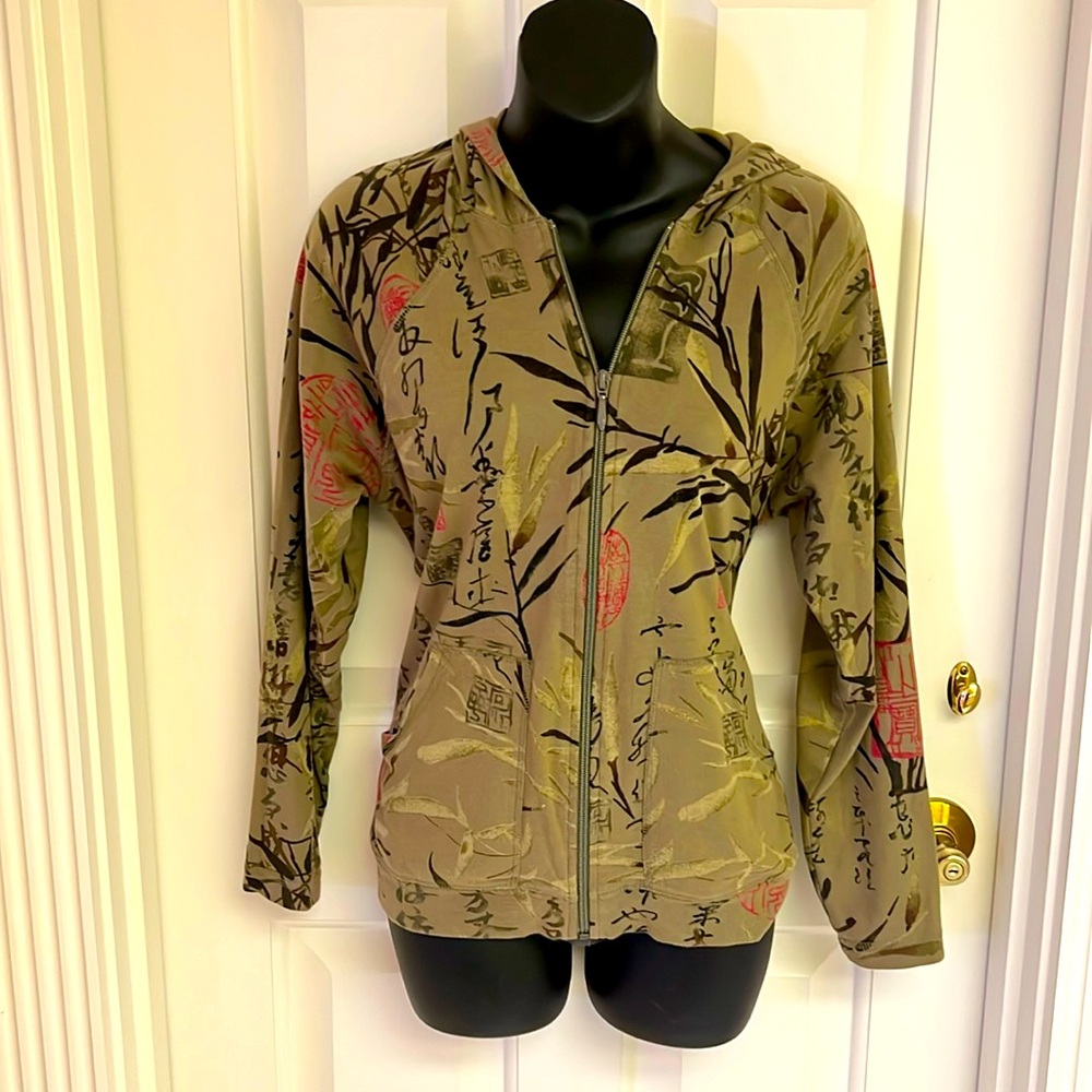 Chicos Design zip front cardigan hoodie